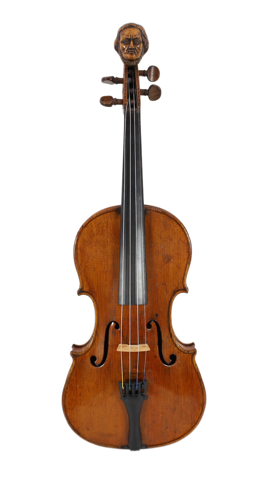 An early 20th century German violin, overall 62cm